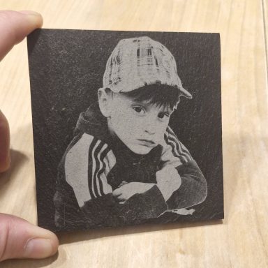 Fotogravur auf Schiefer