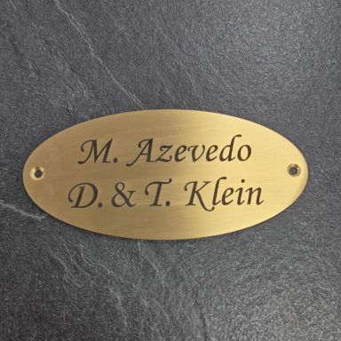 Türschild aus Messing